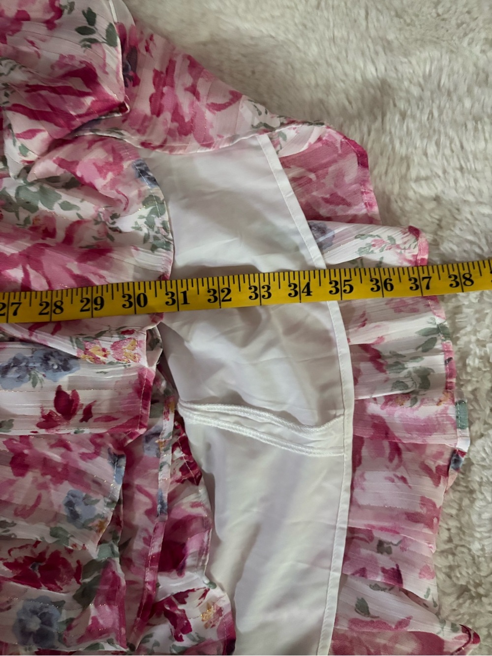 Lulus Radiantly Sweet White and Pink Floral Halter Mini Dress Size XL Feminine - Picture 6 of 8